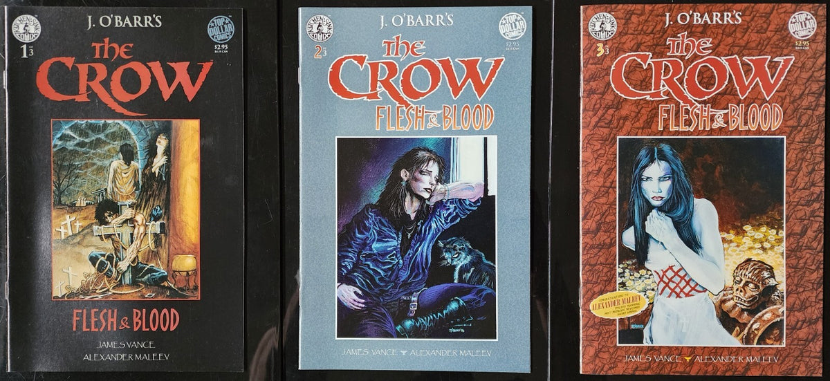 The Crow Flesh & Blood 1-3 Complete Kitchen Sink Comix J. O'Barr's Copy 1