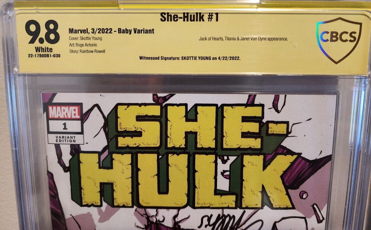 She-Hulk #1 CBCS 9.8 SS Skottie Young Signature 2022 Not CGC