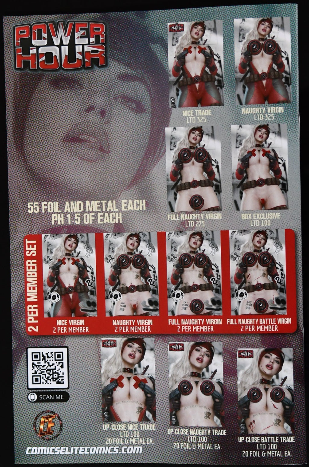 Power Hour #3 Shikarii Lady Deadpool Patreon 4 Book Box Set Ltd 100