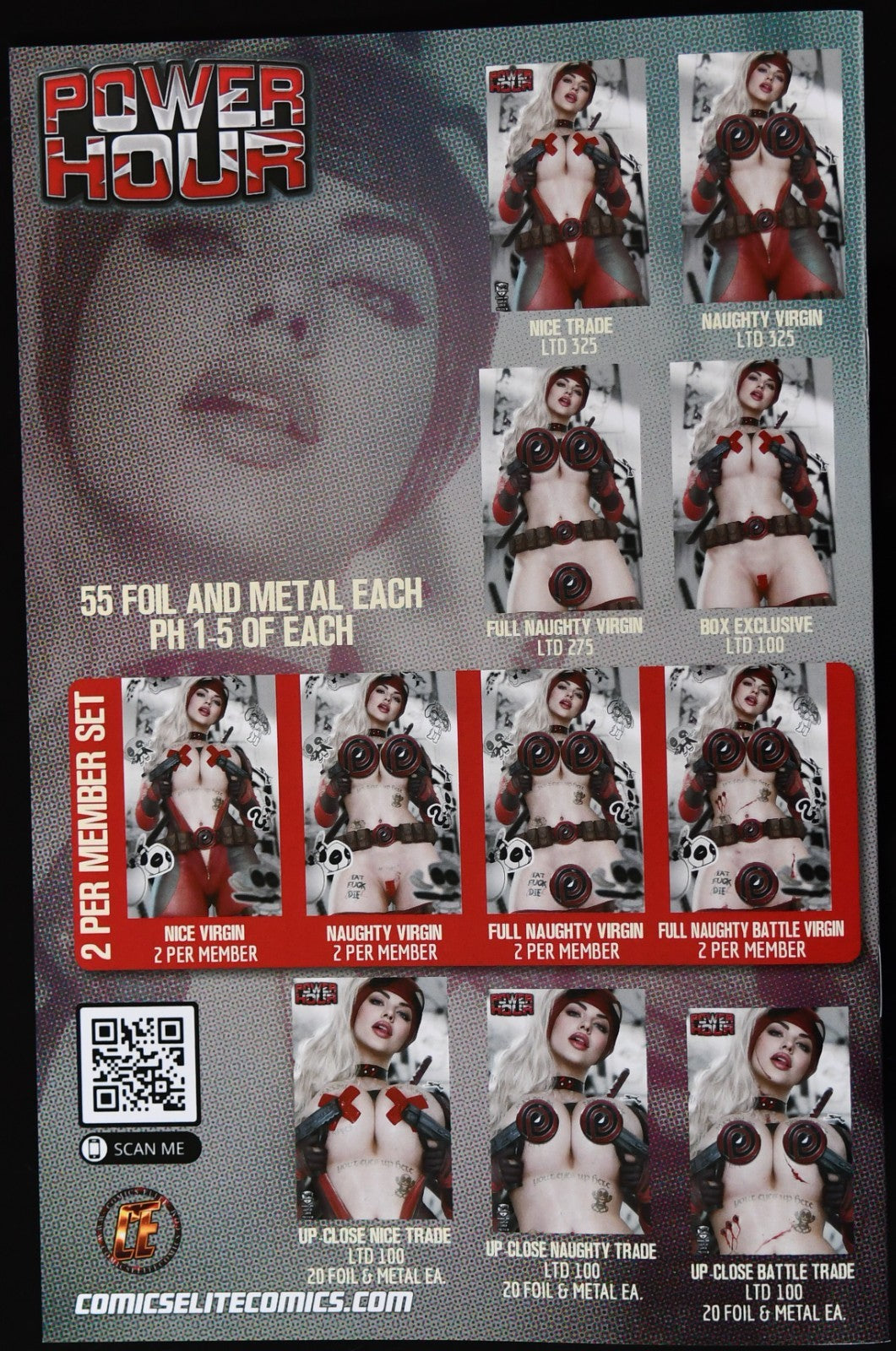 Power Hour #3 Shikarii Lady Deadpool Patreon 4 Book Box Set Ltd 100