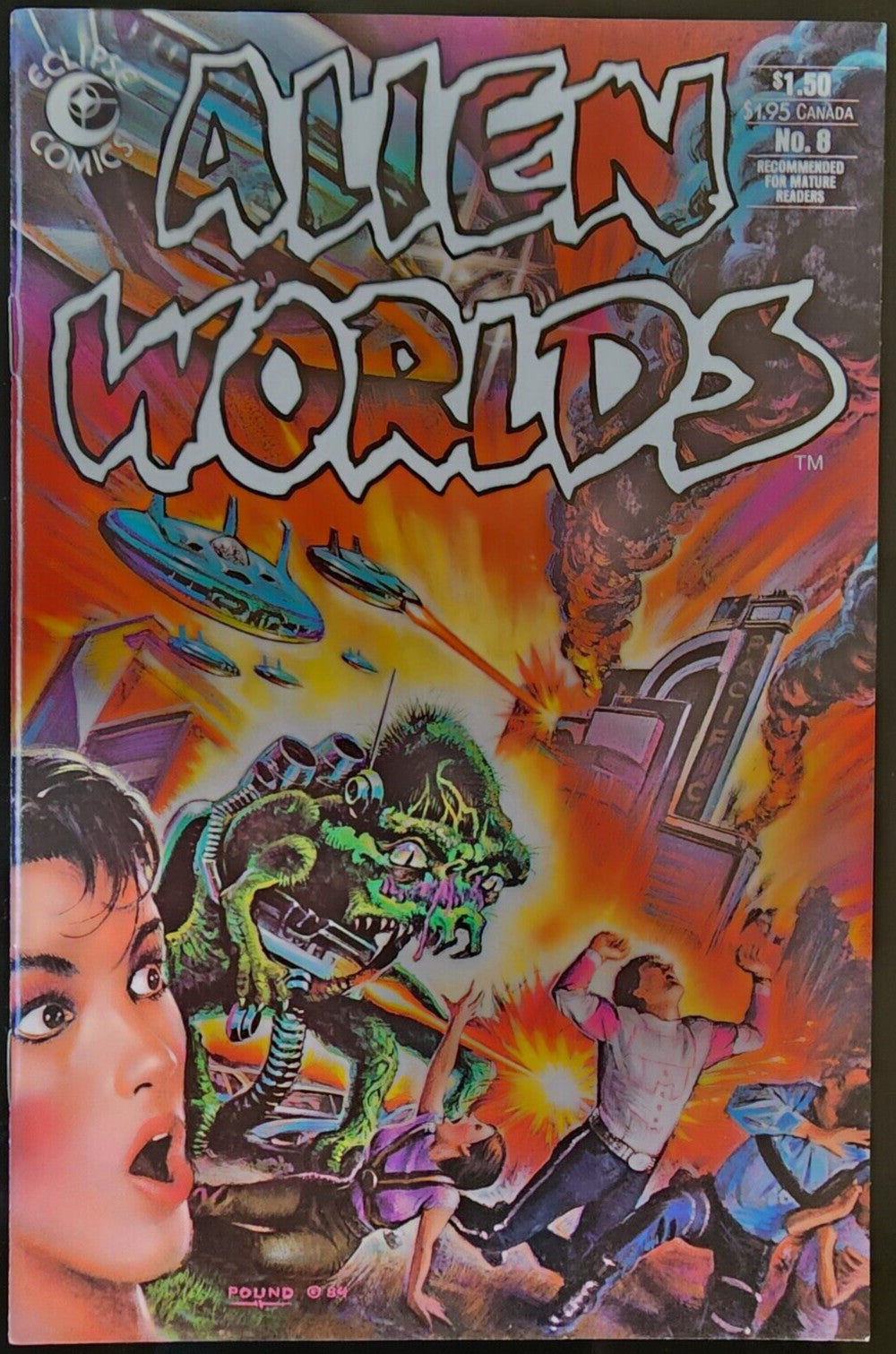 Alien Worlds #8 #9 Eclipse Comics John Pound John Bolton 1984 1985
