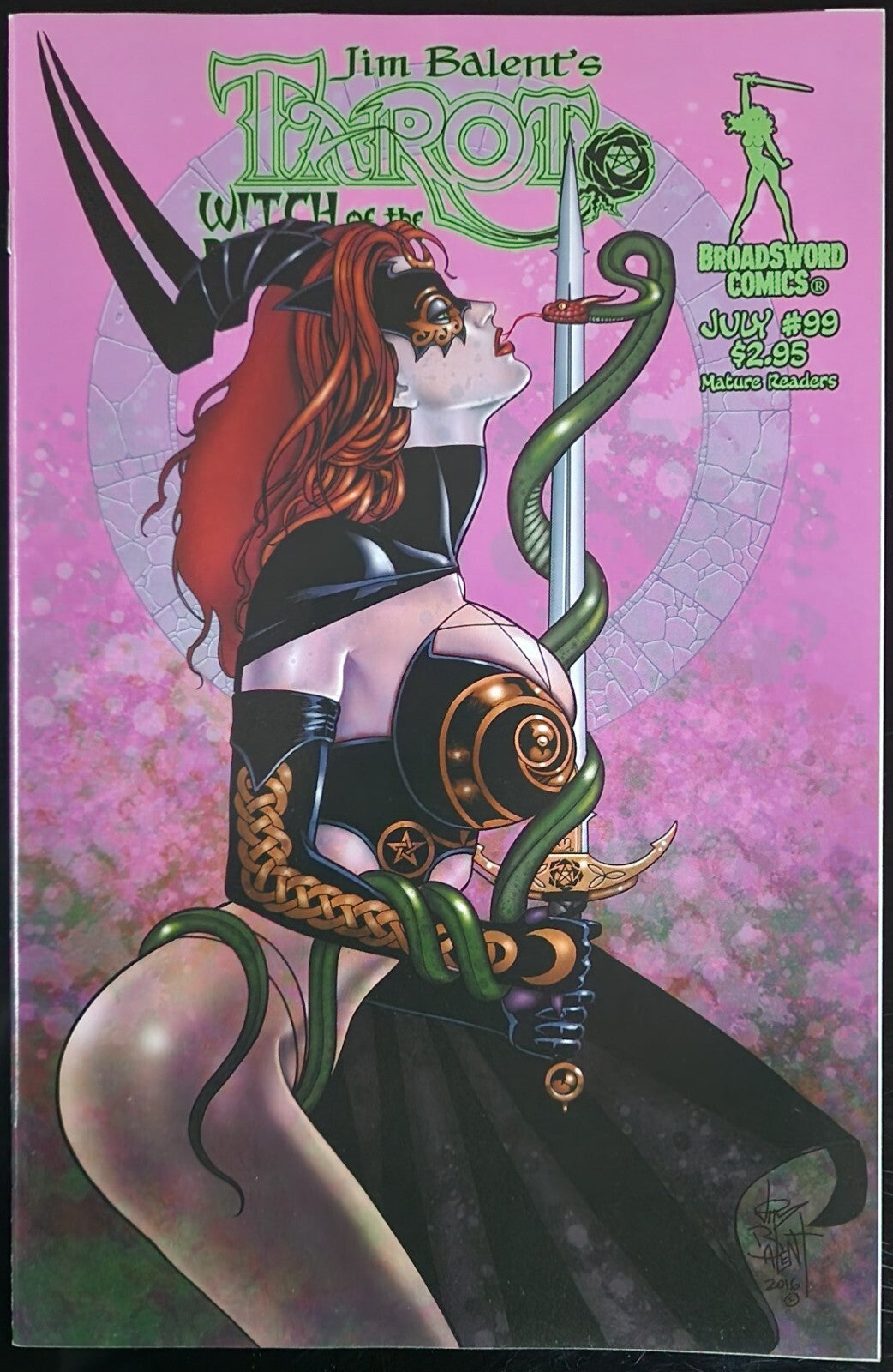 TAROT WITCH of the Black Rose #99, Jim Balent, 2000, Holly Golightly, Snake