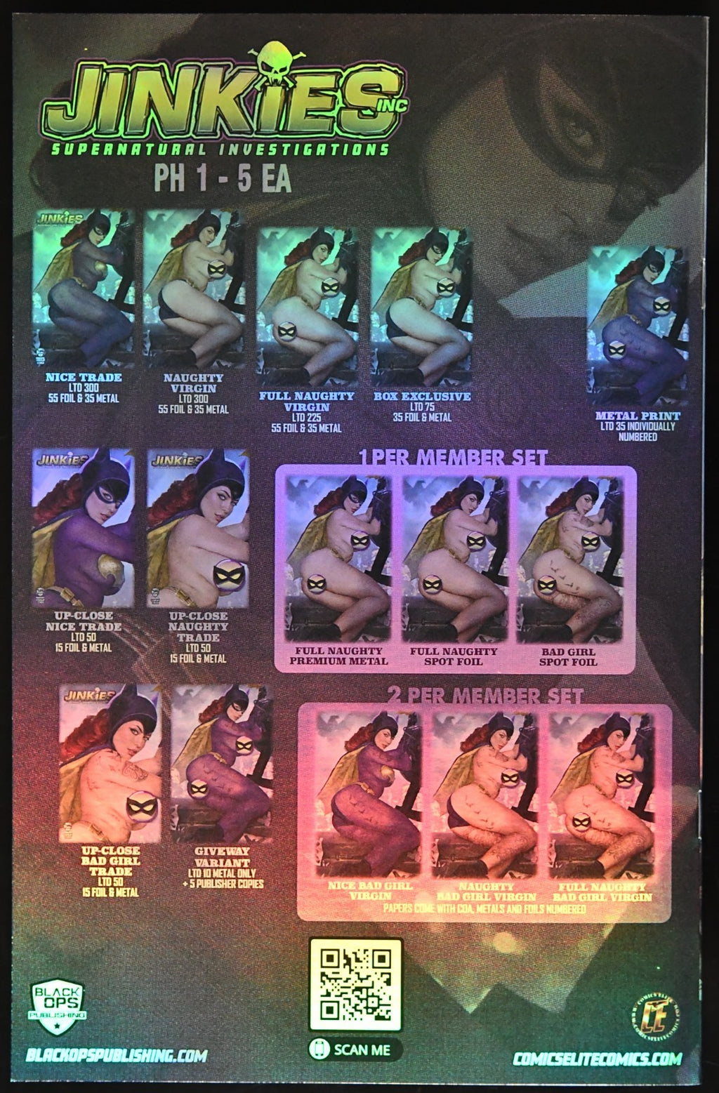 Jinkies #2 Shikarii Bat Babe Patreon Foil Box Set Ltd 35 Number 1 Set