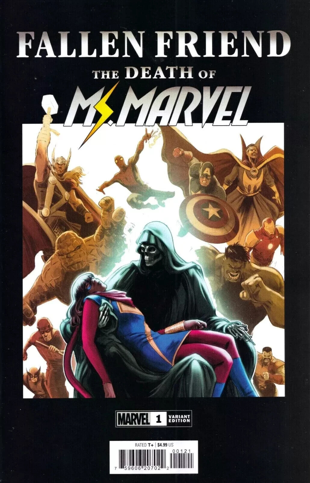 Fallen Friend #1 Carnero Homage Variant Death of Ms Marvel Comic 2023
