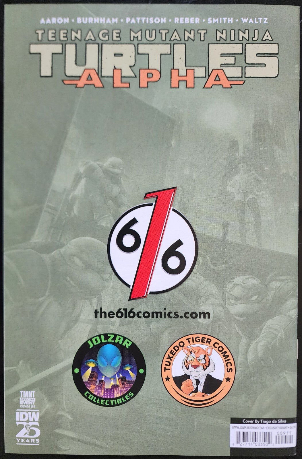 🔥 TEENAGE MUTANT NINJA TURTLES ALPHA #1 TIAGO DA SILVA Variant B LTD 333 COA