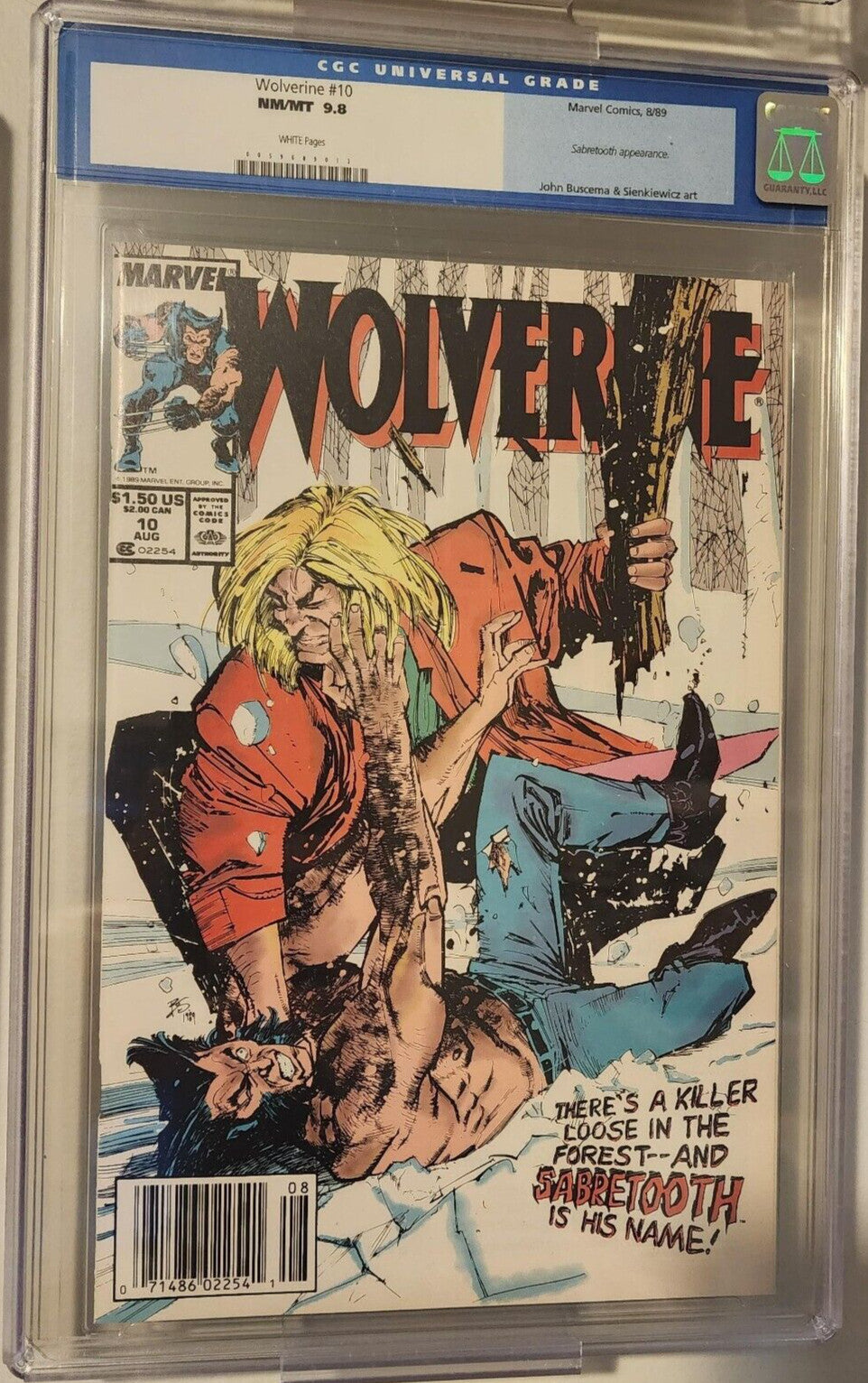 Wolverine 10 CGC 9.8 Newstand CGC Chris Claremont 1st Silver Fox, Sabretooth