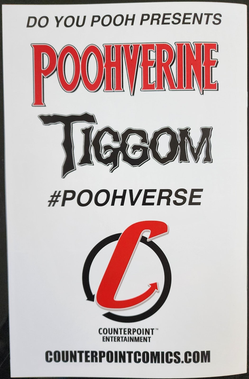 Do You Pooh Presents Poohverine Tiggom Counterpoint Comics Ltd Edition 61/165