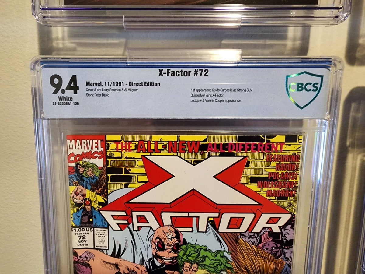 X-Factor #72 CBCS 9.4 1st Guido Carosella as Strong Guy Not CGC 1991 Unpressed