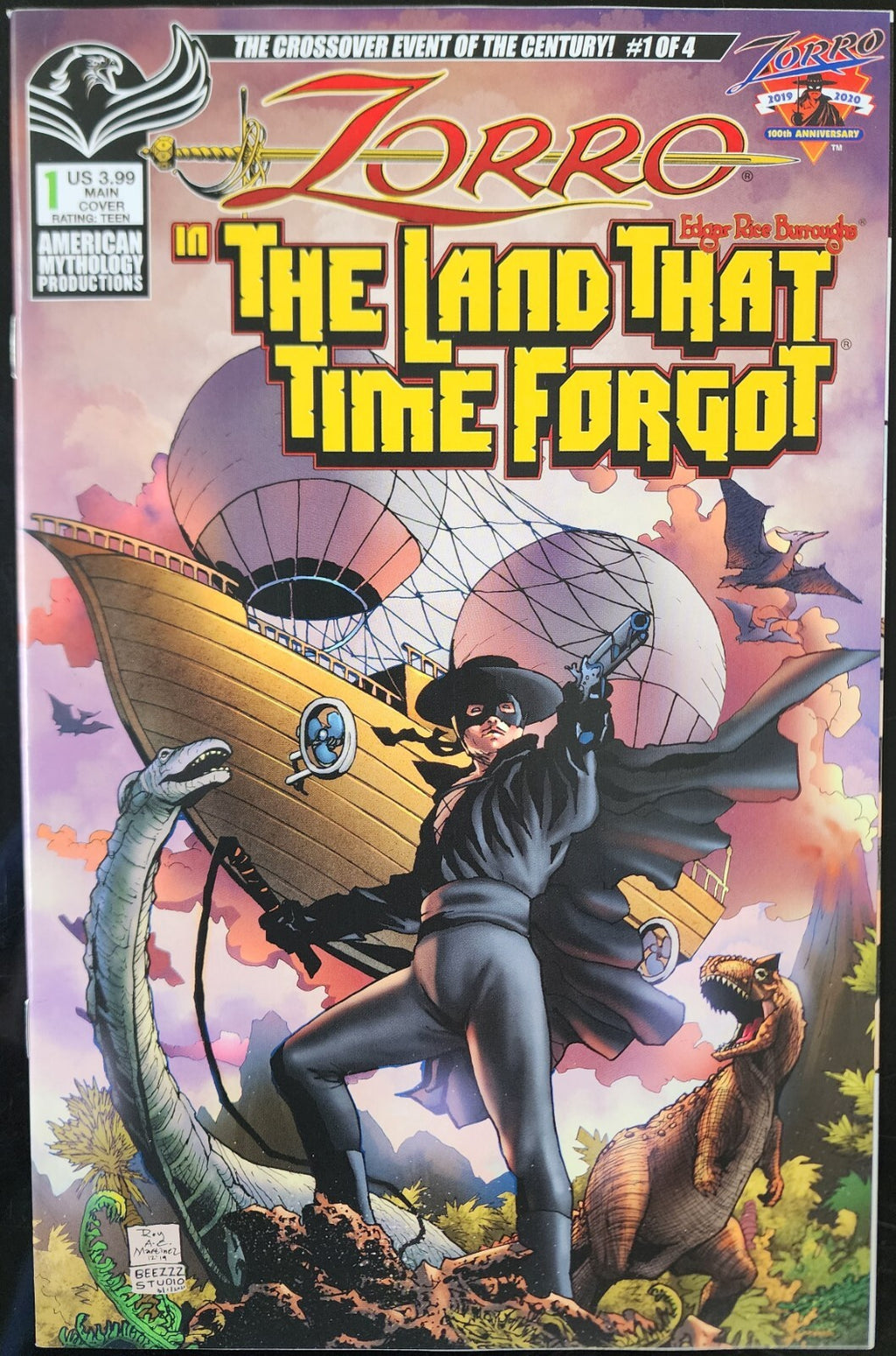 ZORRO IN LAND THAT TIME FORGOT 1 CVR A MARTINEZ (AMERICAN MYTHOLOGY)