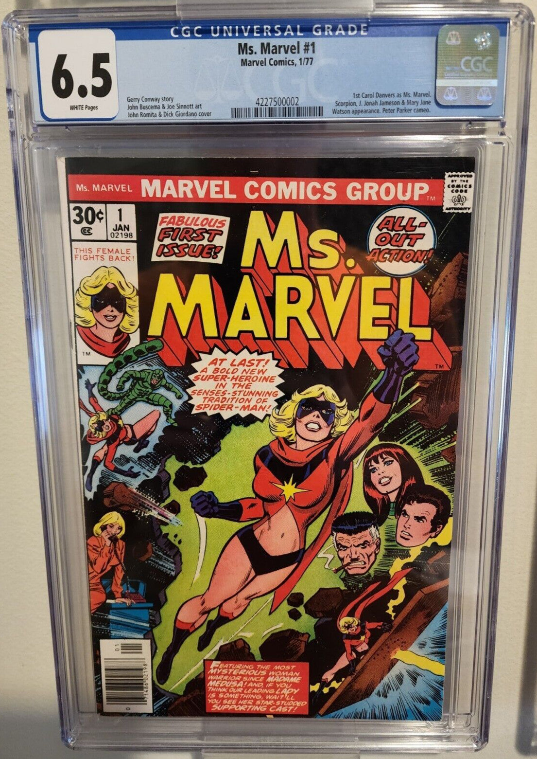 Ms. Marvel #1 John Romita Cover CGC 6.5 - 1st Carol Danvers as Ms Marvel 1977