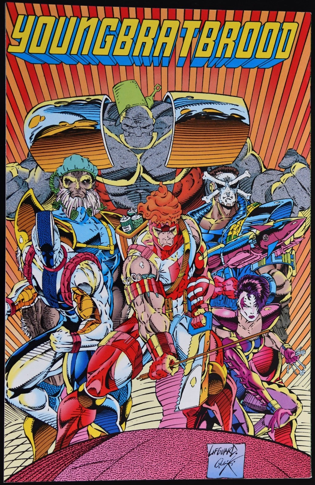 Splitting Image #1 YoungBratBrood Back Cover 1993