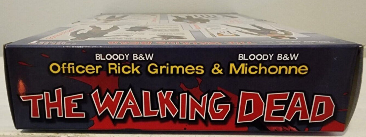 WALKING DEAD SERIES 1 BLOODY BLACK & WHITE RICK MICHONNE FIGURE 2 PACK MCFARLANE
