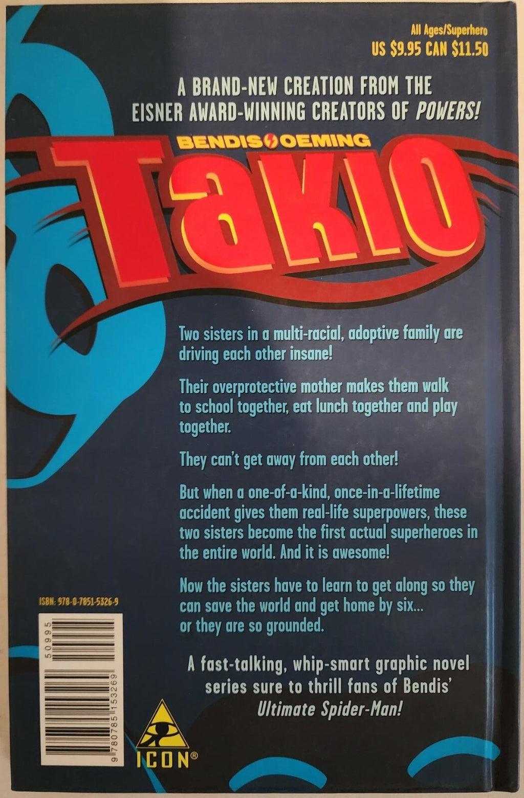 Takio by Brian Michael Bendis 2011, Hardcover Comic Book Amine