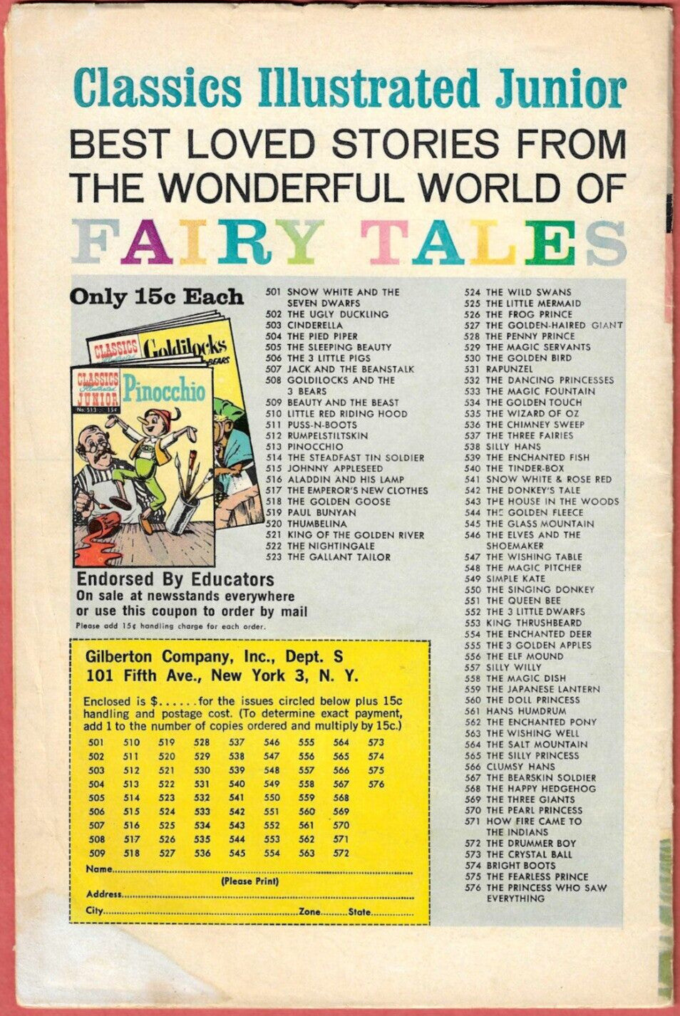 Classics Illustrated Junior Pinocchio, Pied Piper, The House in the Woods & More