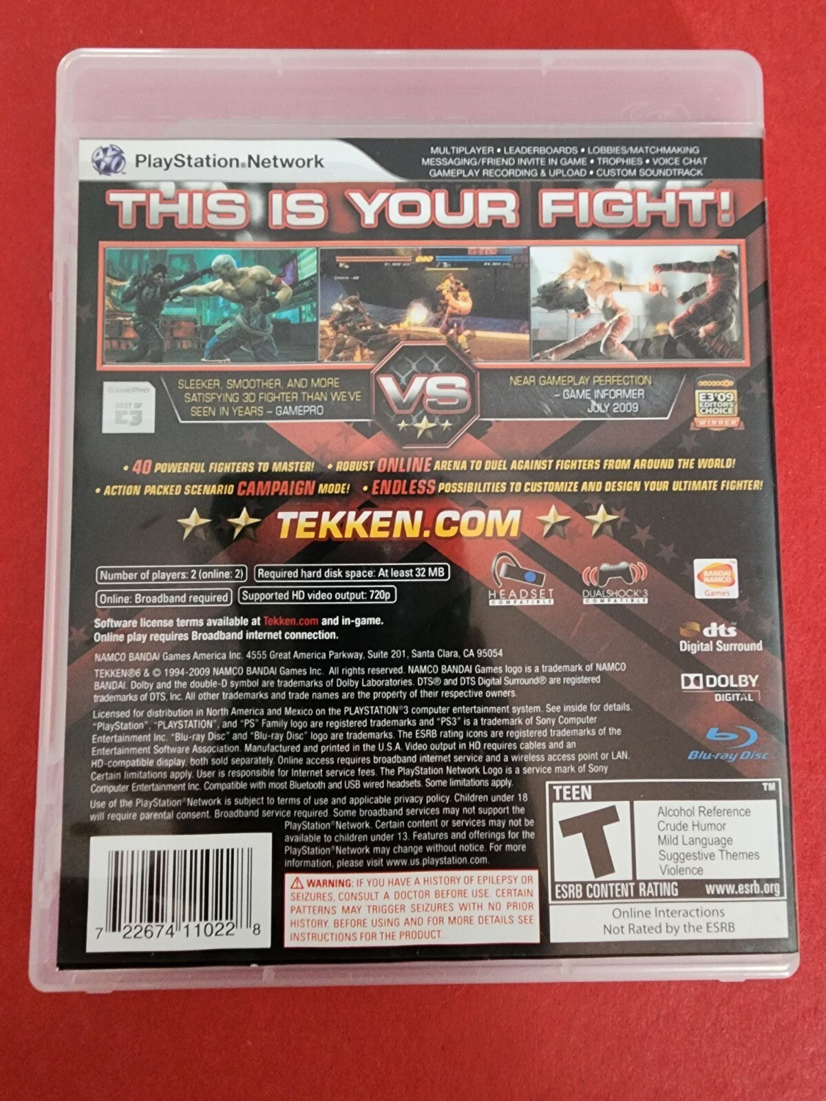 Tekken 6/Fight Night Round 3 PS3 Fighting Bundle