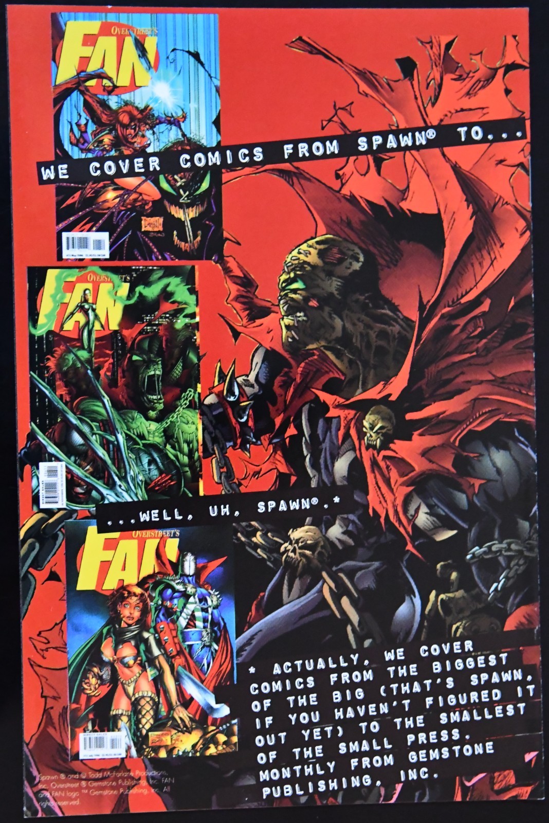 Spawn Fan Edition #3B (1996) Overstreet's FAN Exc Image Comics Choose Your Issue