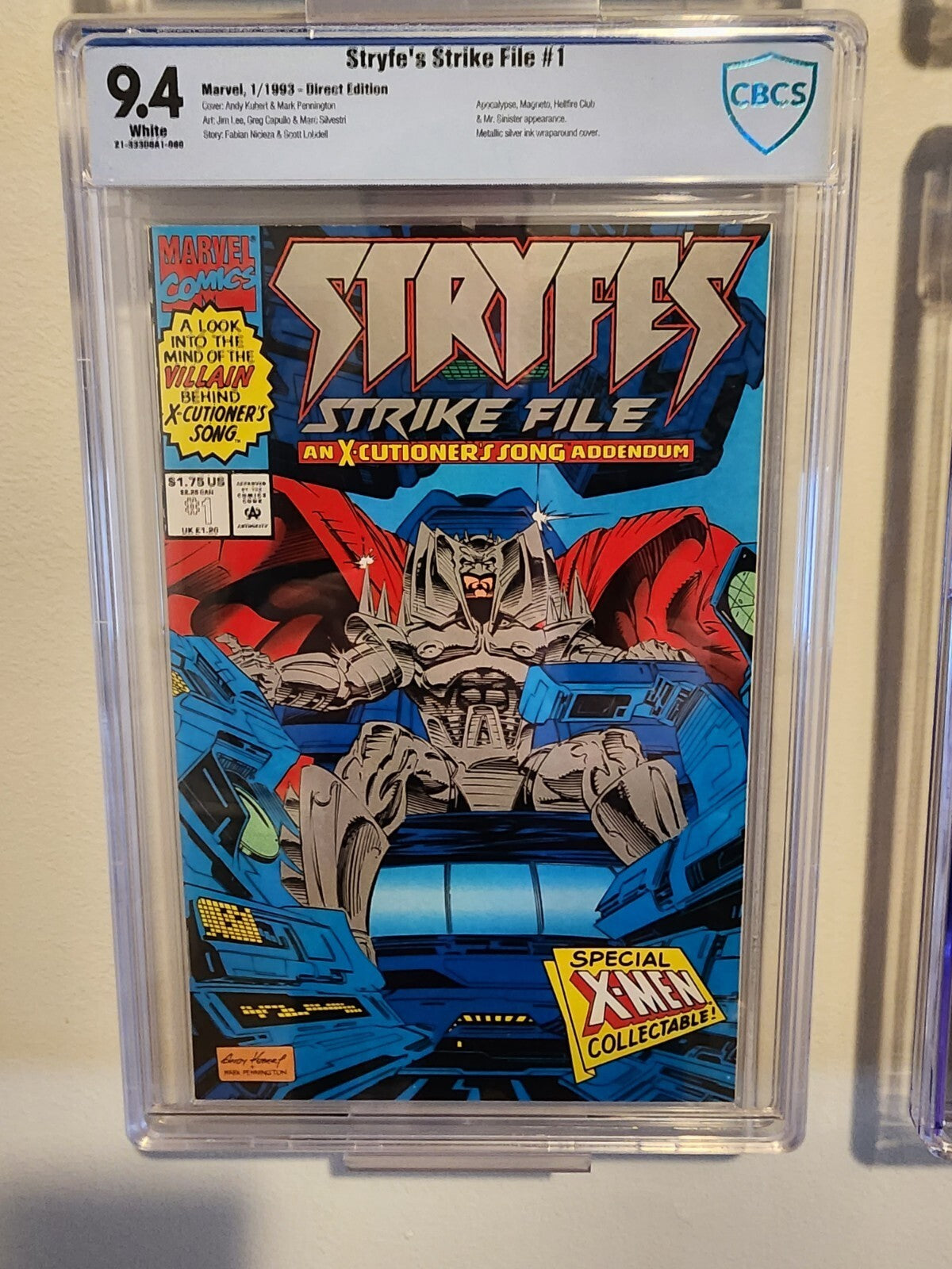 Stryfe's Strike Files #1 CBCS 9.4 Not CGC 1993 Mr Sinister Unpressed