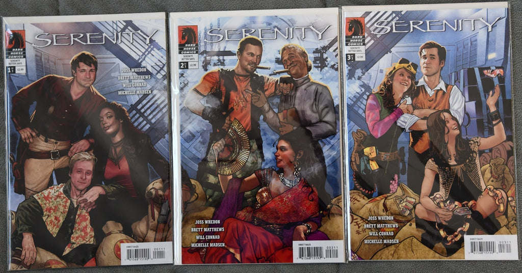 Serenity Better Days #1-3 Adam Hughes Connecting Set 2008 Joss Whedon