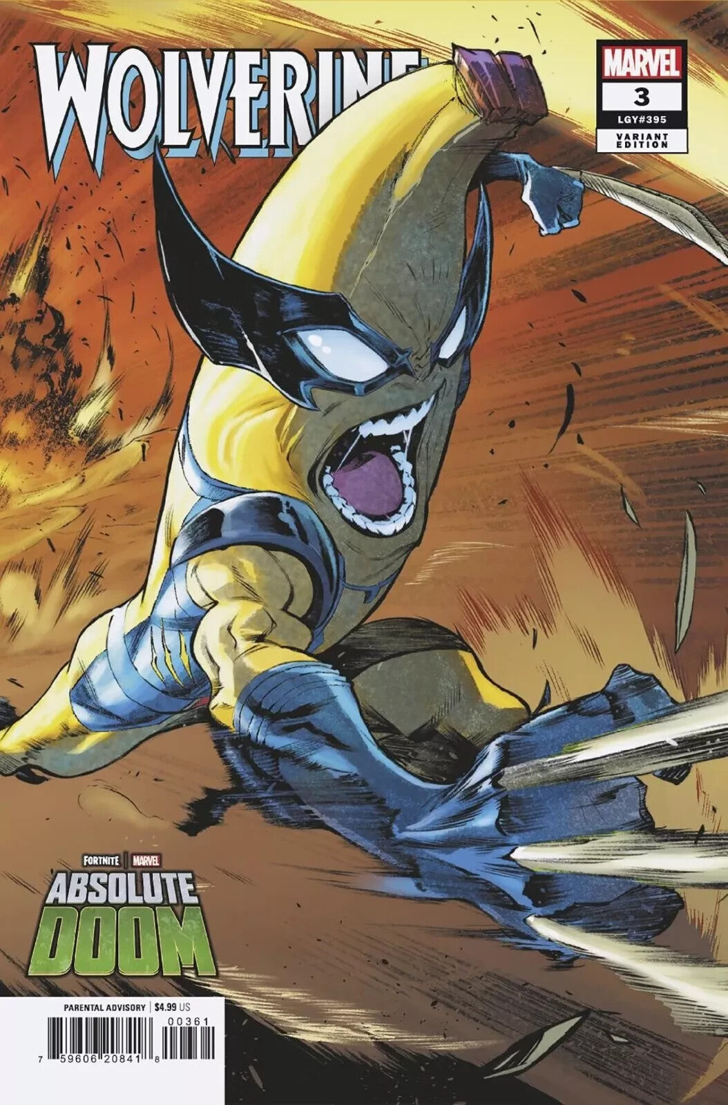 WOLVERINE #3 COELLO MARVEL FORTNITE PEELVERINE VARIANT 2024