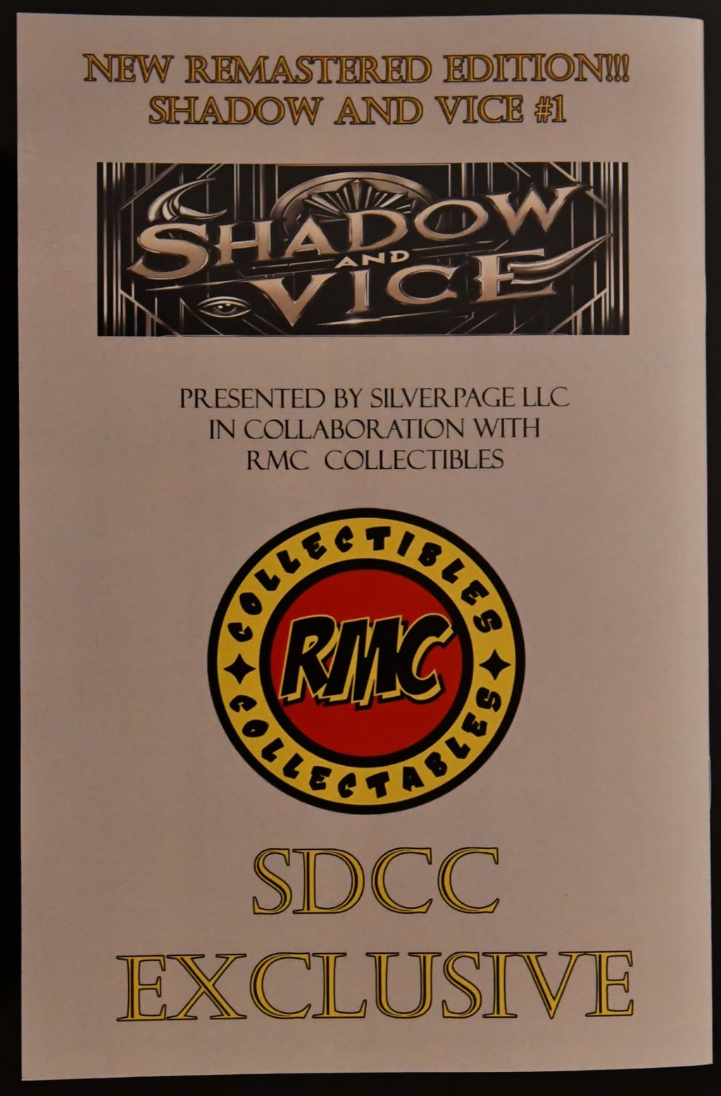 SHADOW & VICE #1 "BLACKCAT" SDCC Exclusive - ICKPOT