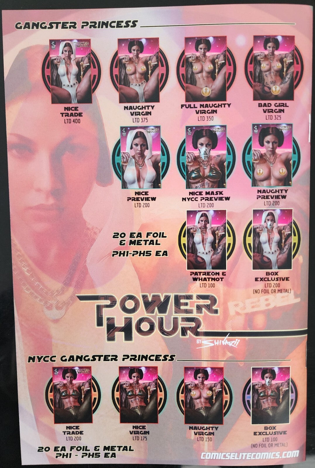 Power Hour #2 Shikarii Gangster Princess Naughty Leia Box Exc Ltd 100 Star Wars