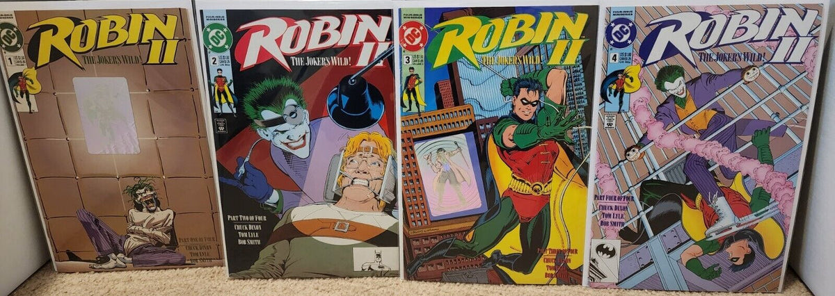 Robin II The Jokers Wild #1-4 1991 Holograms Joker Batman Set Two