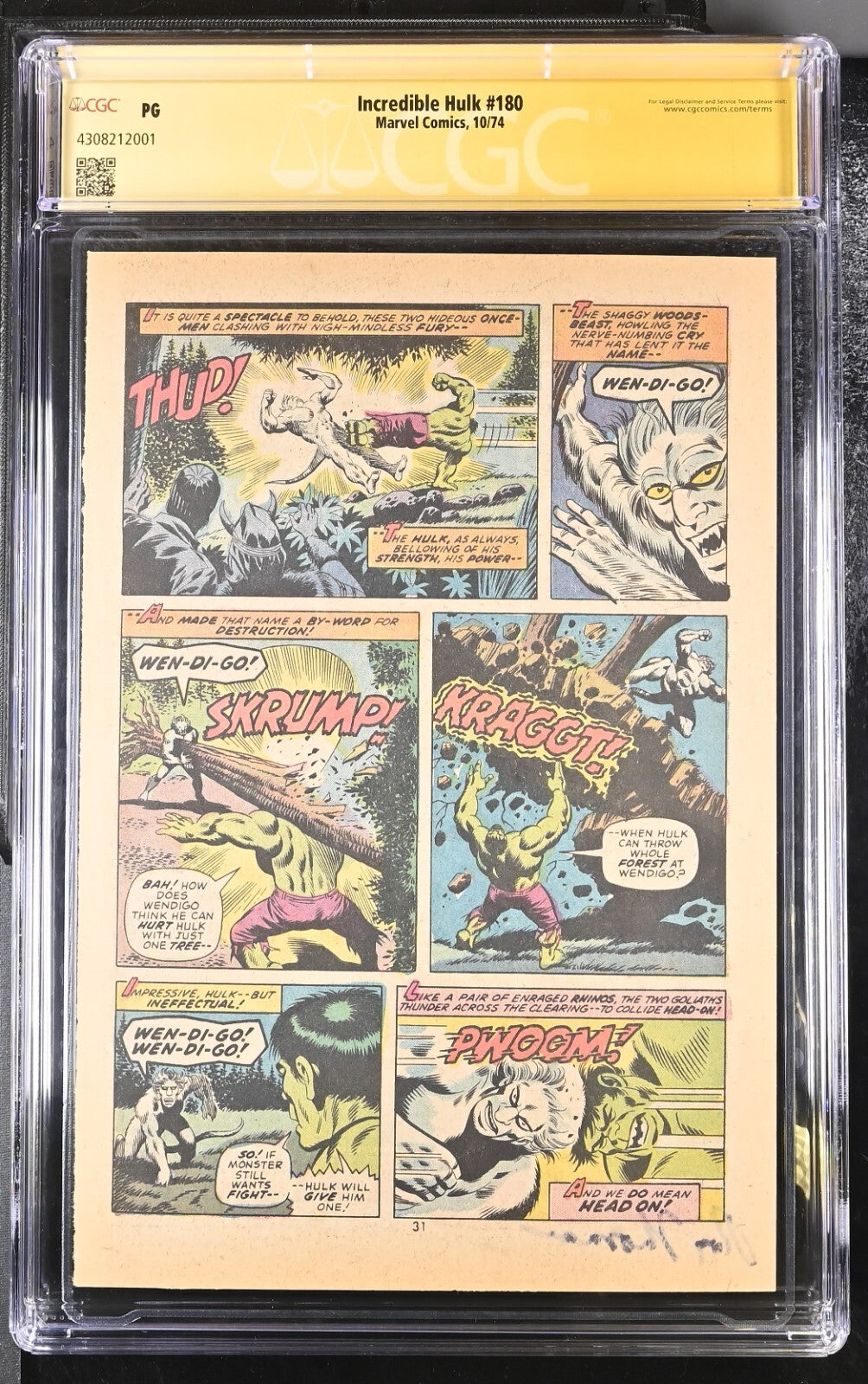 Incredible Hulk #180 #181 #180 Page Ultimate CGC 1st Appearance of Wolverine Set