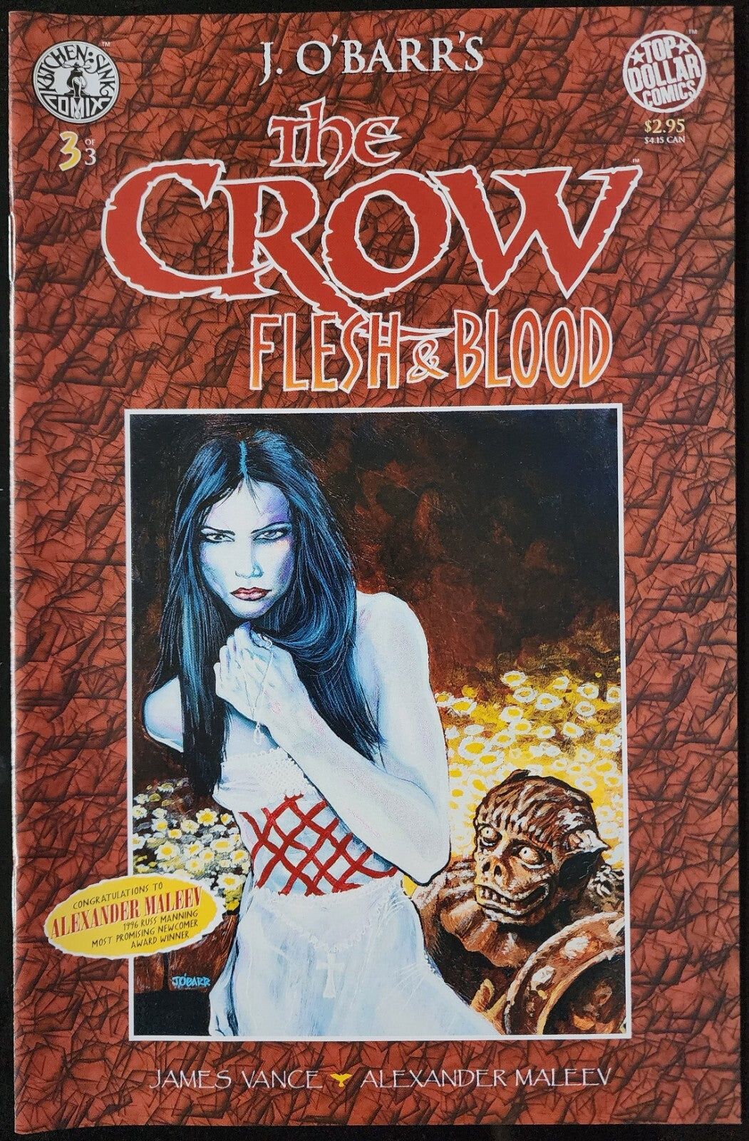 The Crow Flesh & Blood 1-3 Complete Kitchen Sink Comix J. O'Barr's Copy 2