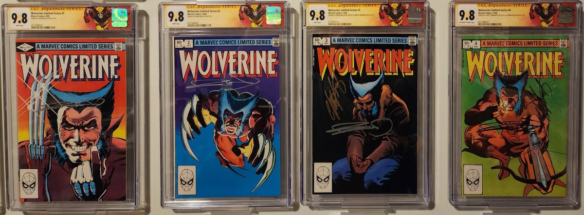 Wolverine Limited Series #1-4 CGC 9.8 Signed Set Chris Claremont & Frank Miller