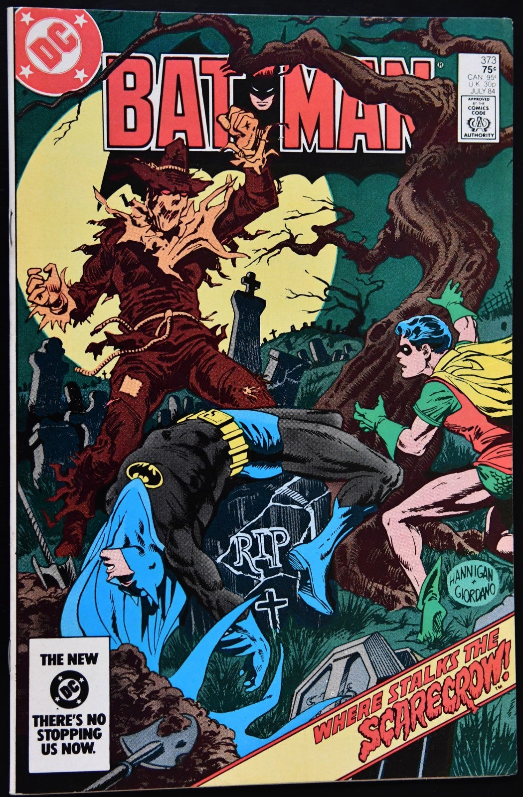 Batman # 373 - Ed Hannigan Scarecrow cover VF+ / NM Cond