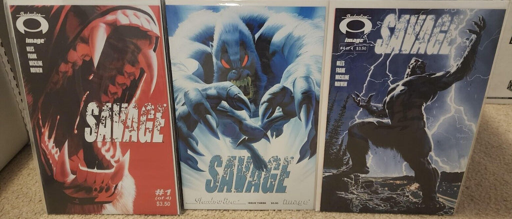 Savage 1, 3, 4 Image Comics Shadowline Niles Mayhew 2008