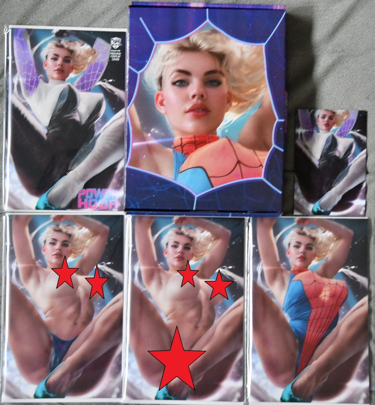 Power Hour #3 Shikarii Spider-Babe Patreon 4 Book Box Set Ltd 100