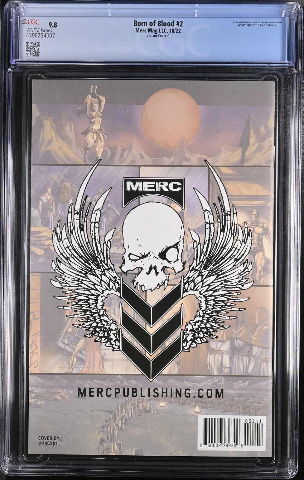 Born Of Blood #2 Shikarii 1:50 Variant Cover (D) CGC 9.8 Merc Publishing 2022