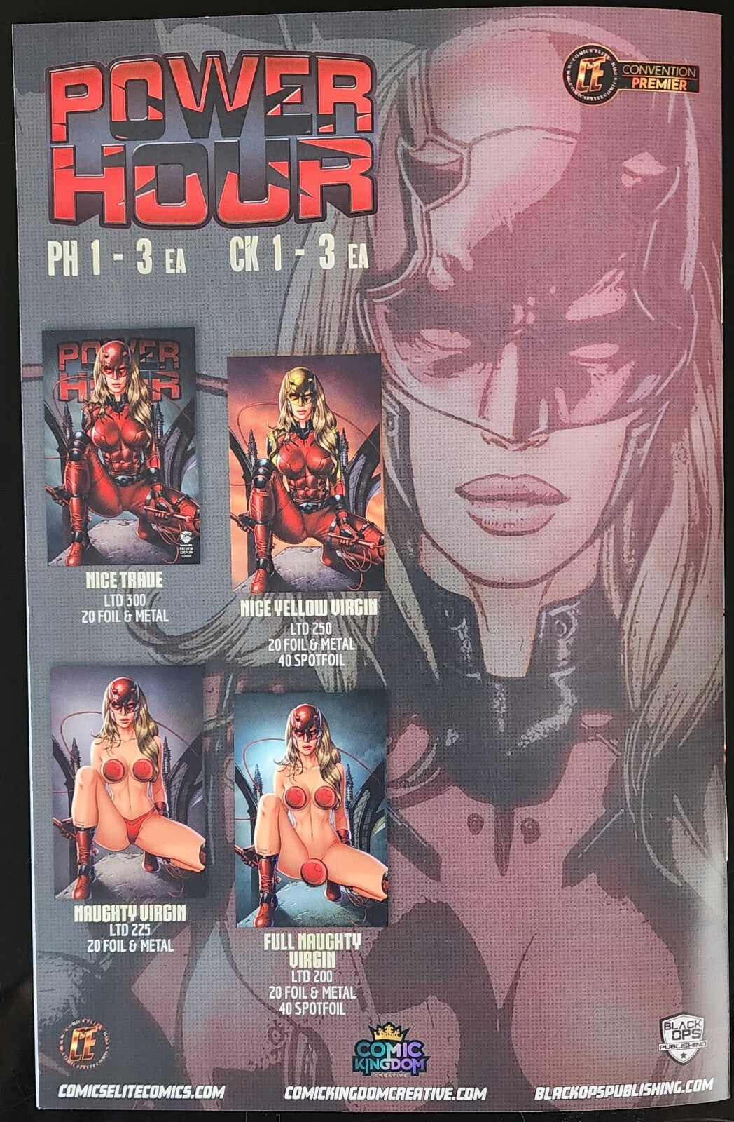 Power Hour 3 Signed EBAS Hornhead Daredevil Full Naughty Virgin C2E2 LTD 200