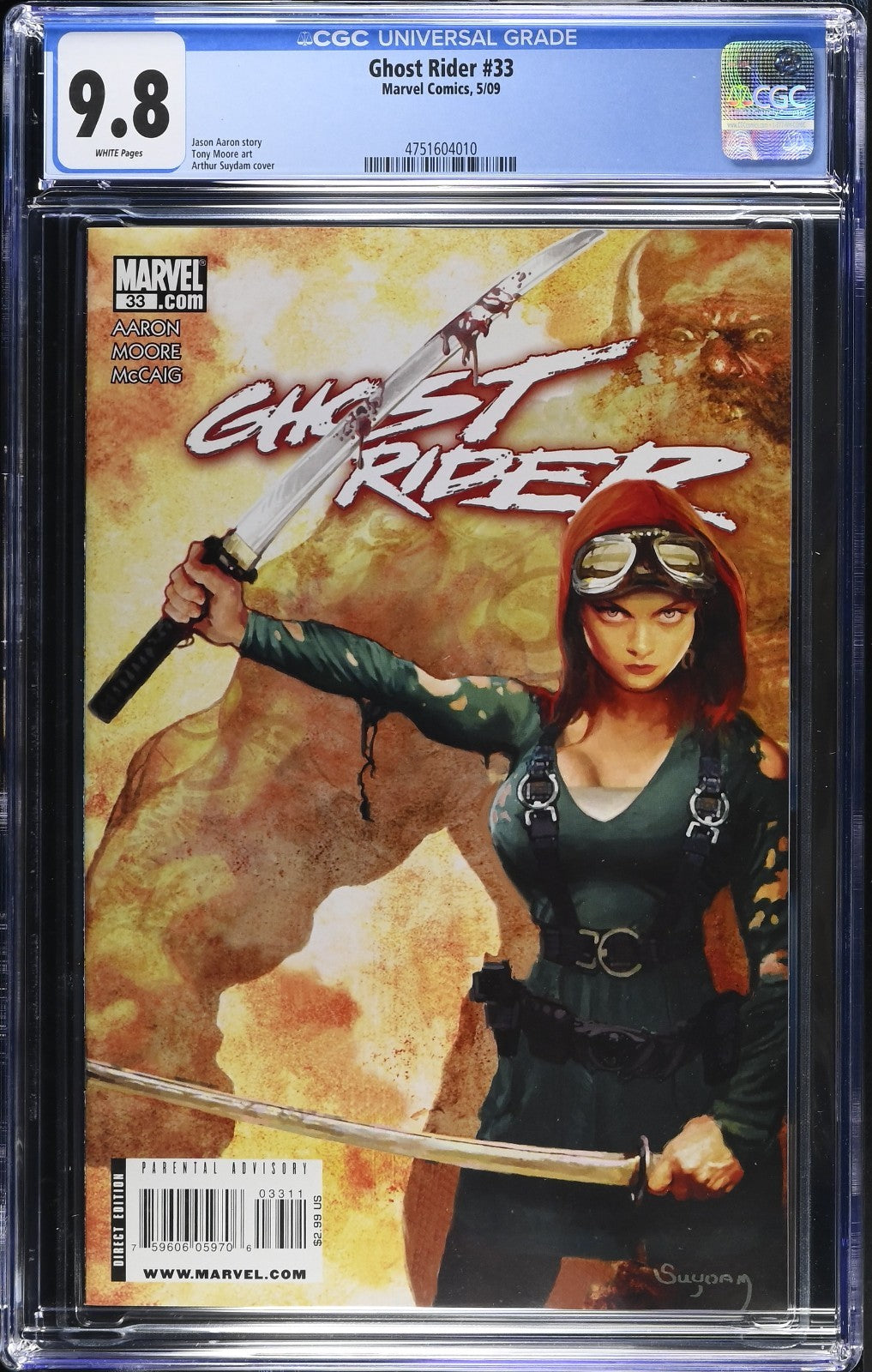 Ghost Rider #33 CGC 9.8 Marvel 1st App Ghost Riders of Tomorrow Low Census HTF