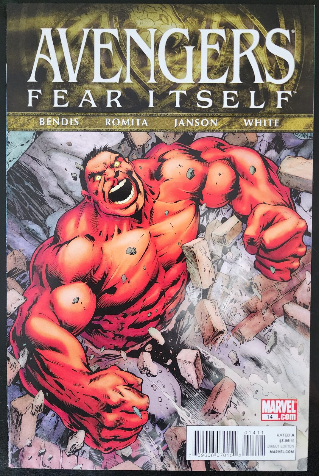 Avengers #14 2011 Fear Itself Red Hulk