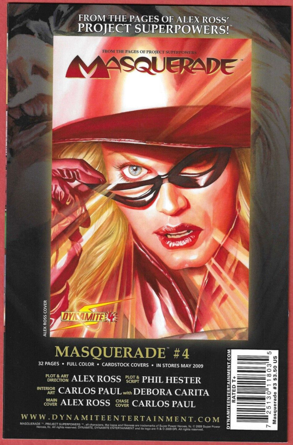 Masquerade 1-4 2009 Dynamite Comics Lot Alex Ross Bundle Project Superpowers