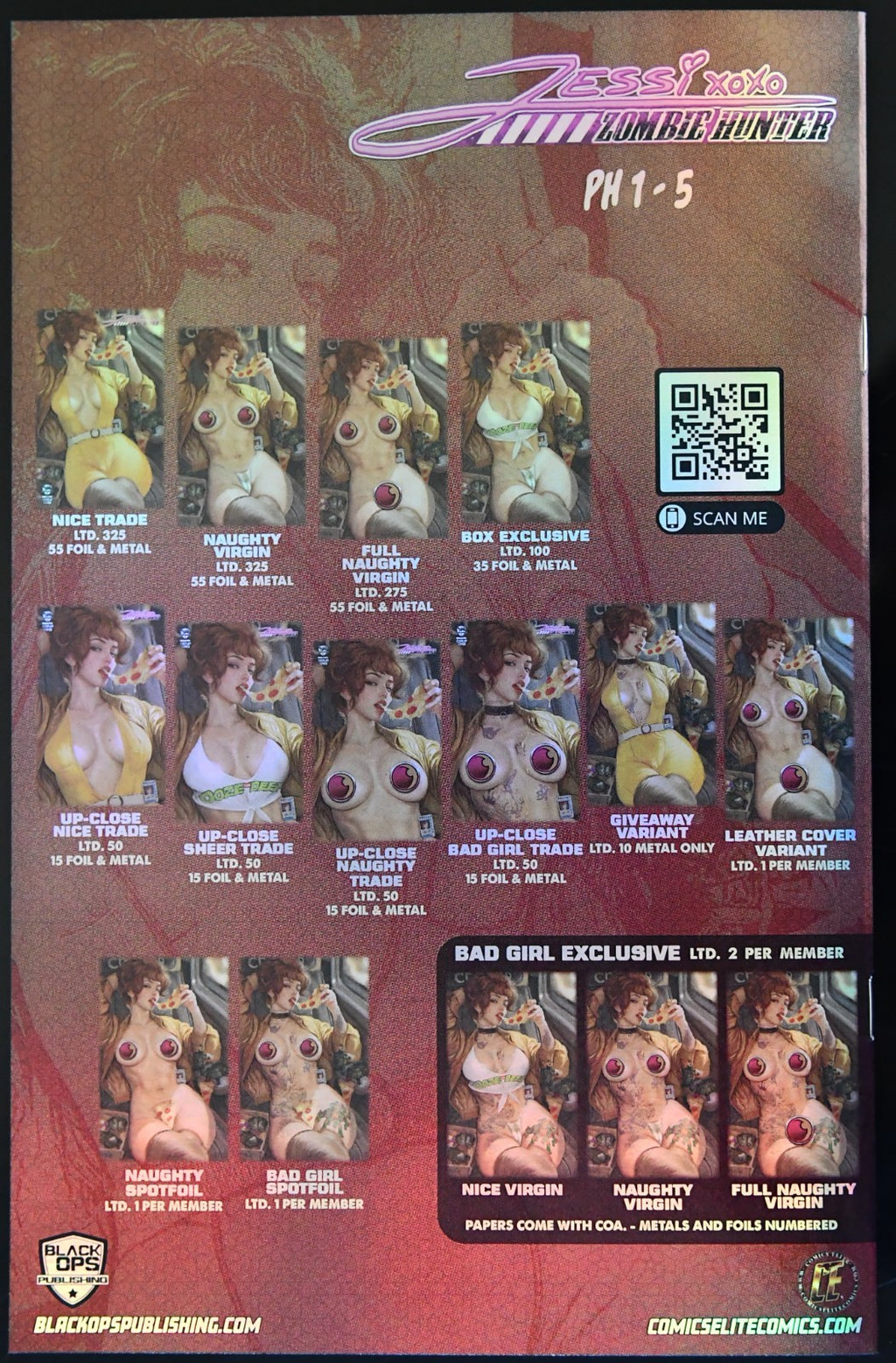 Jessi Zombie Hunter #2 Shikarii Turtle Babe Bad Girl Full Naughty Foil Ltd 2/30