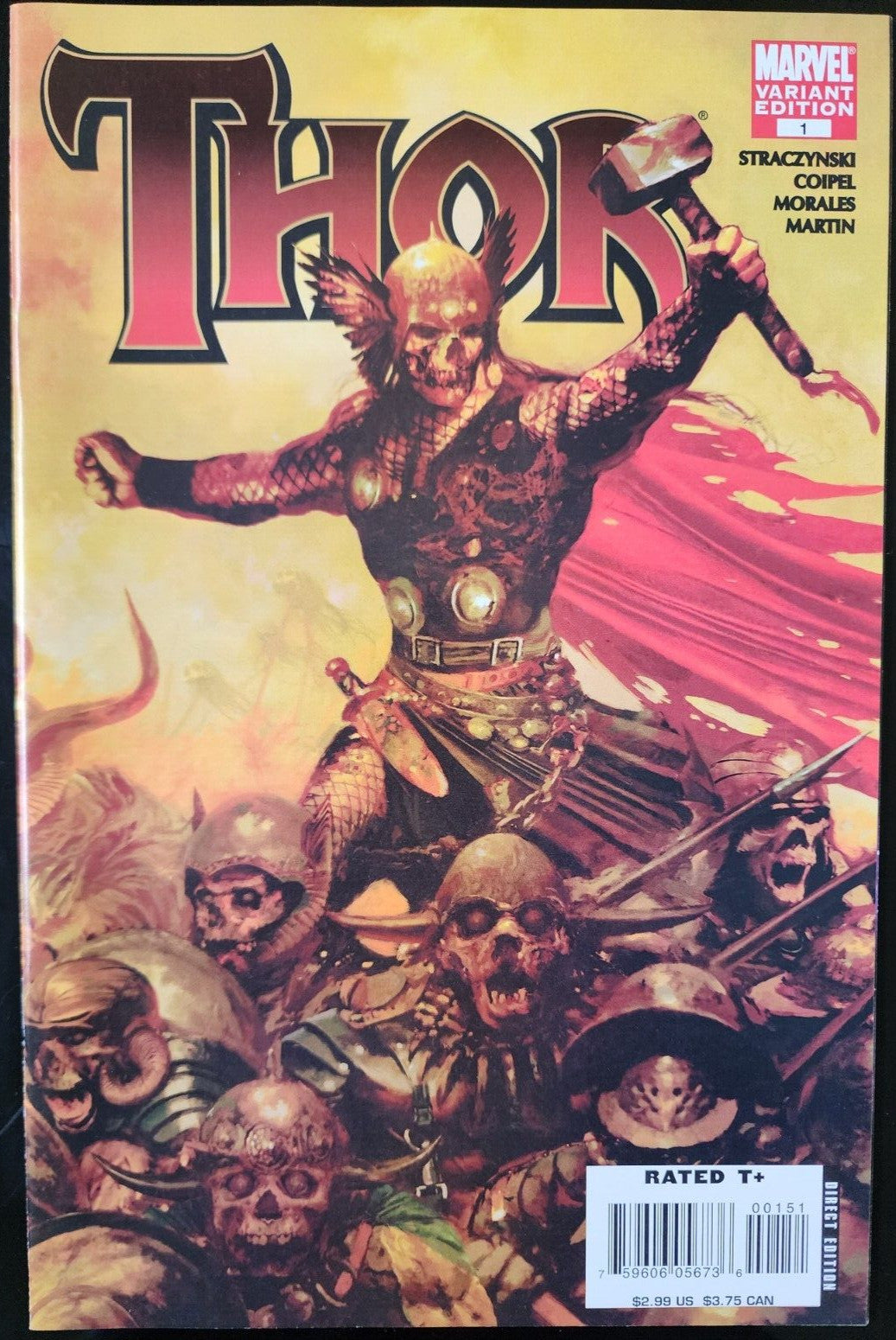 Thor Vol 3, #1 Arthur Suydam Zombie Variant 2007 Copy 1
