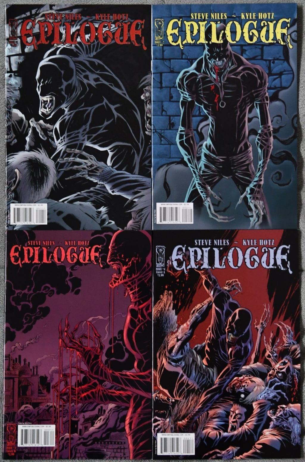 Epilogue #1-4 complete IDW 2008 Steve Niles Kyle Hotz Lot Horror
