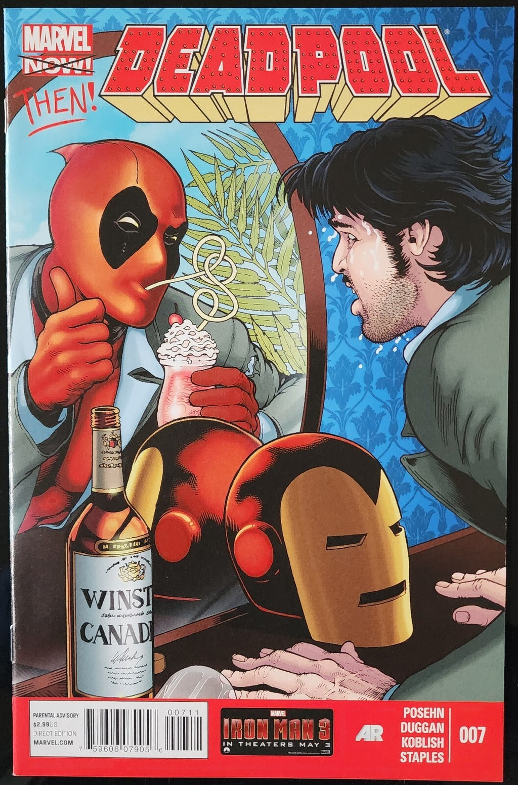 Deadpool #7 Kevin Maguire Iron Man Demon in a Bottle Homage Variant 2013