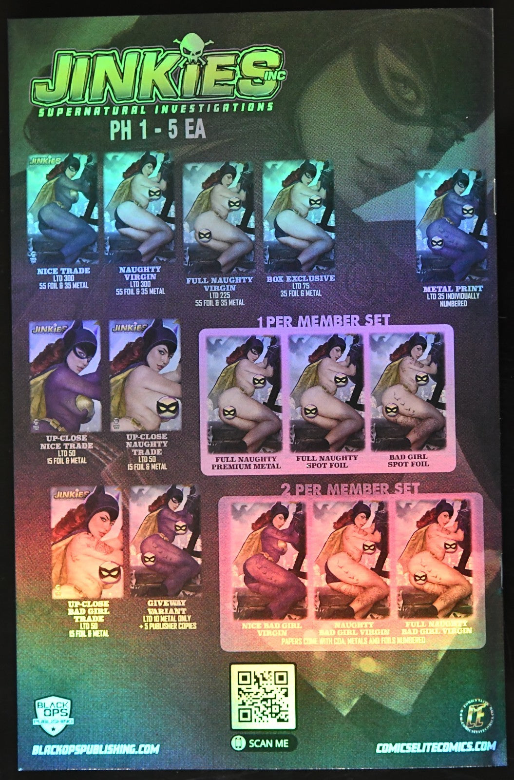 Jinkies #2 Shikarii Bat Babe Patreon Foil Box Set Ltd 35 Number 1 Set