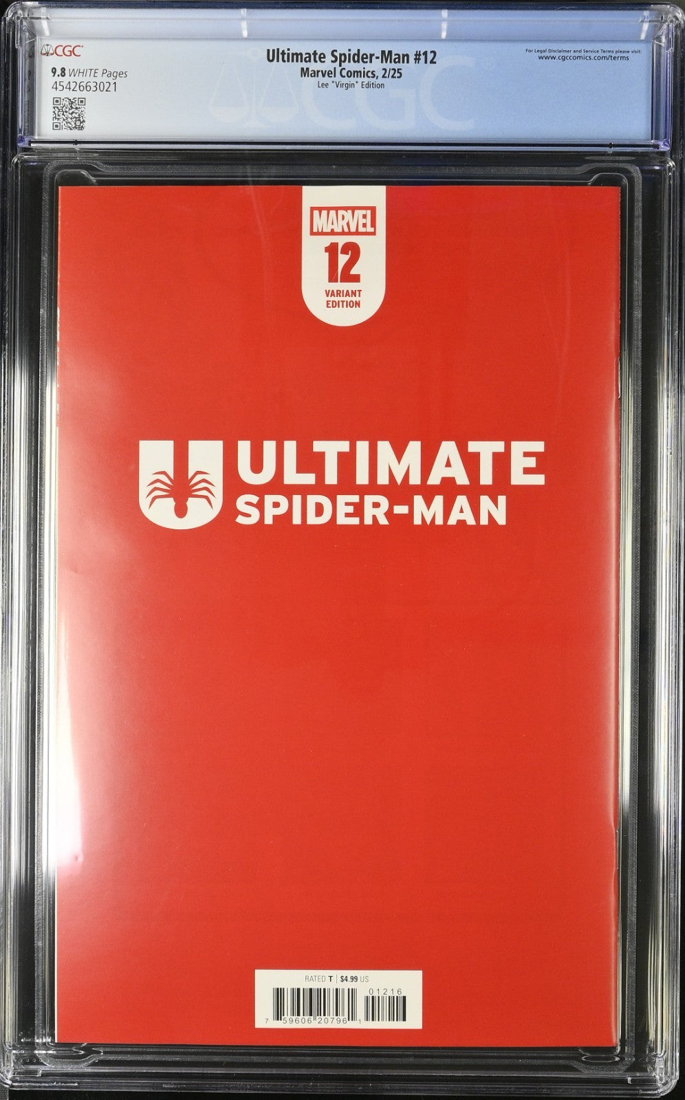 Ultimate Spider-Man #12 CGC 9.8 (2025) 1:100 Jeehyung Lee "MJ" Virgin Variant