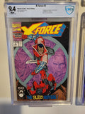 X-Force #2 CBCS 9.4 Direct Edition 1st Weapon X 2nd Deadpool Not CGC 1991