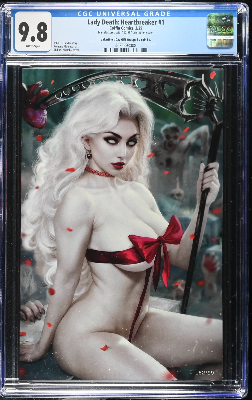 Lady Death Heartbreaker #1 Shikarii Valentines Day Gift Wrapped CGC 9.8 Ltd 99