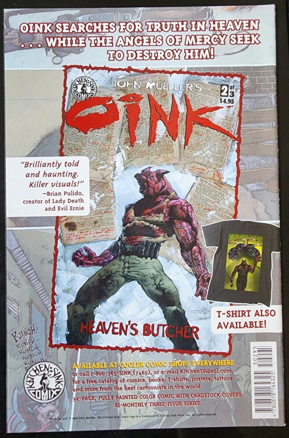 The Crow Dead Time 1-3 Complete 1996 Kitchen Sink Comix J. O'Barr's