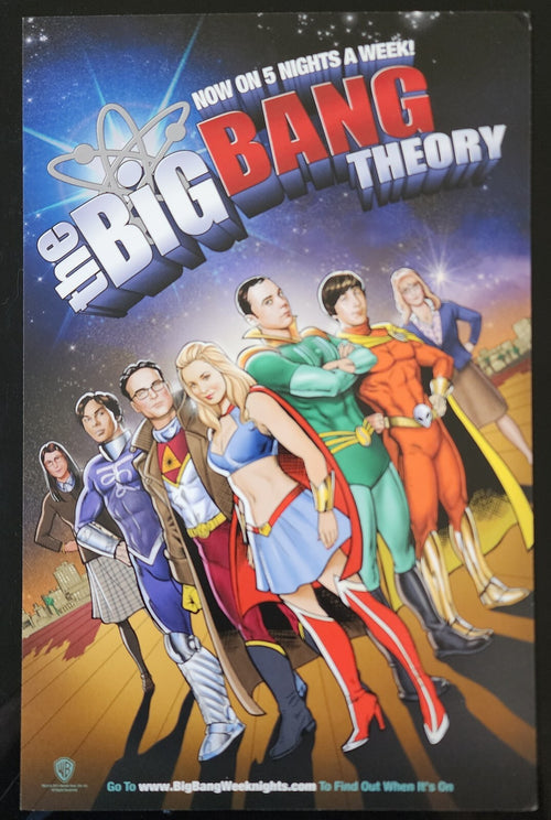 2011 Warner Bros THE BIG BANG THEORY Comic Book Backing Board TV Series PROMO