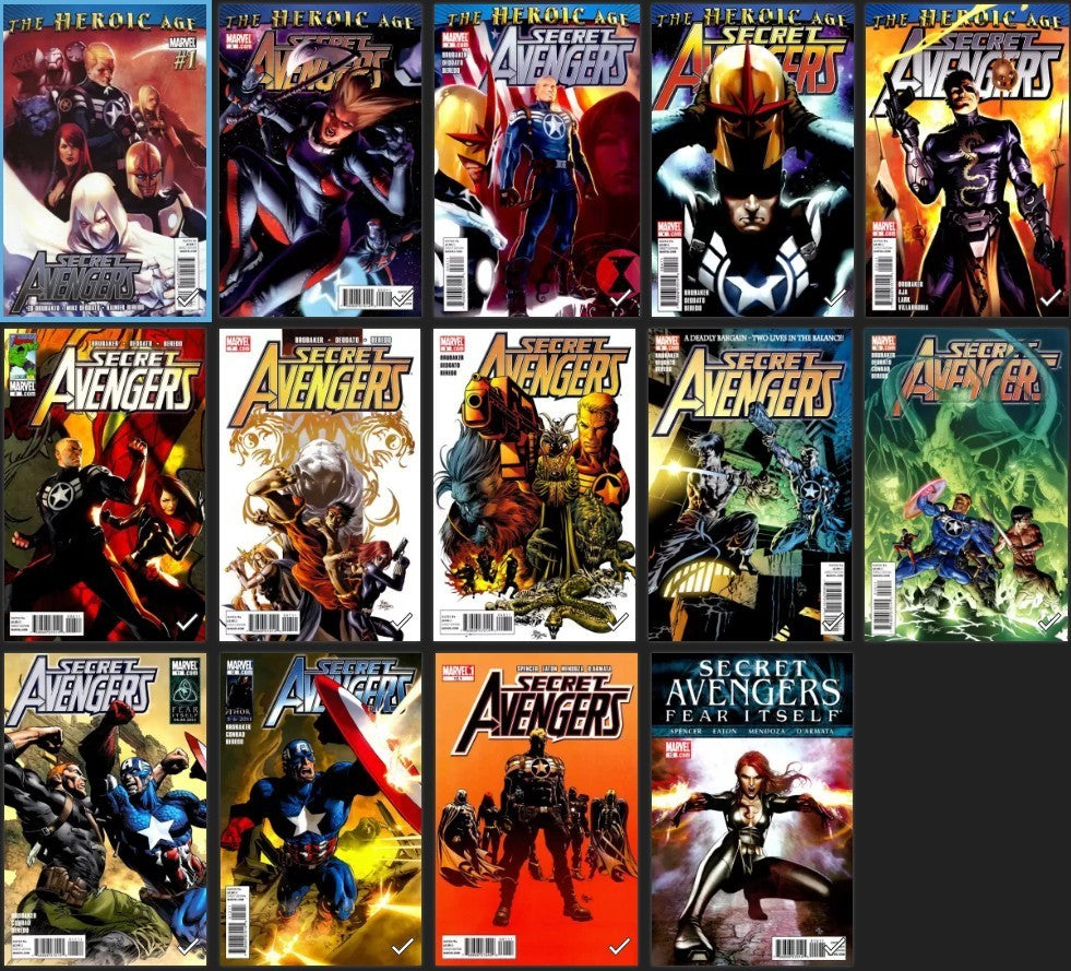 Secret Avengers, Vol. 1 (2010-2013) 1-12, 12.5, 15 Lot