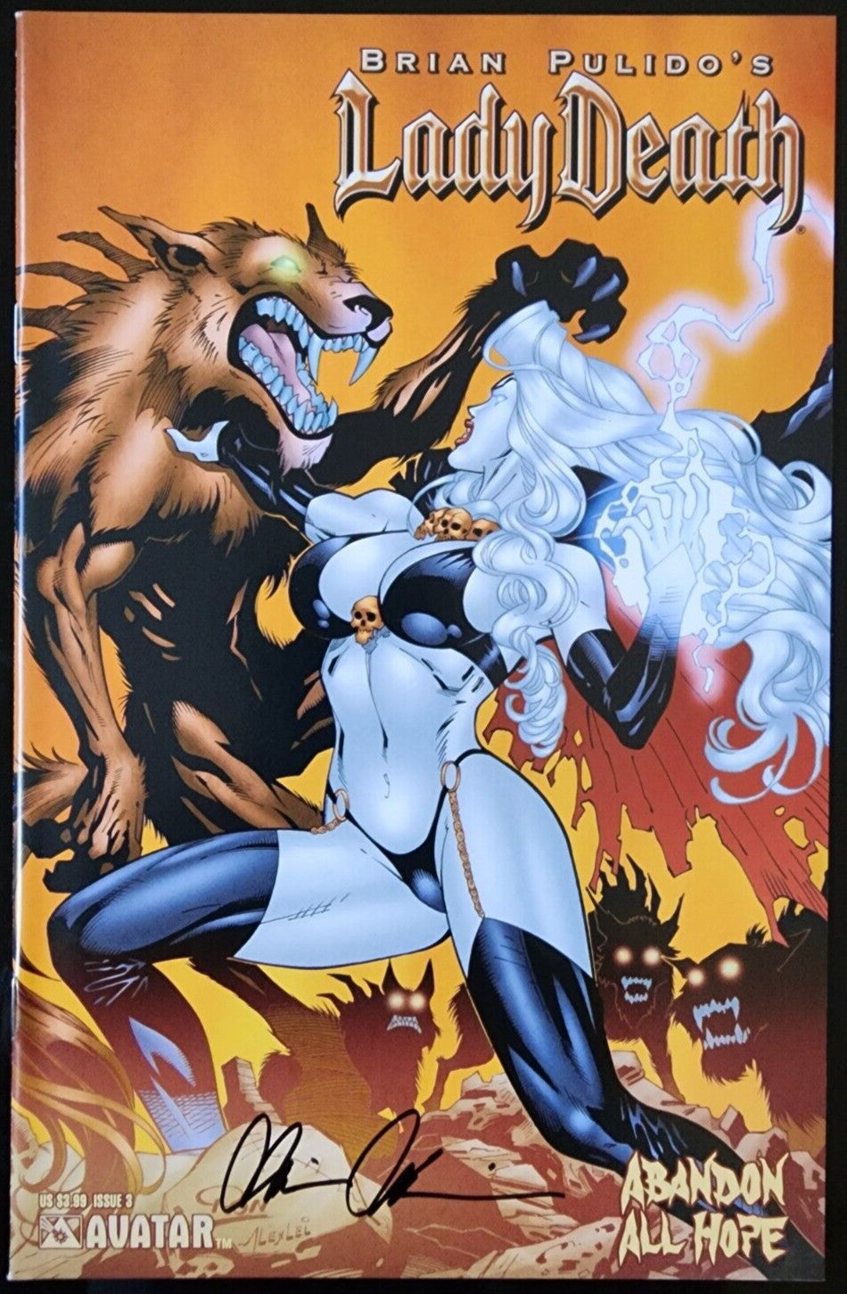 Avatar Comics Lady Death #3 Abandon All Hope Signed By Brian Pulido Copy 1