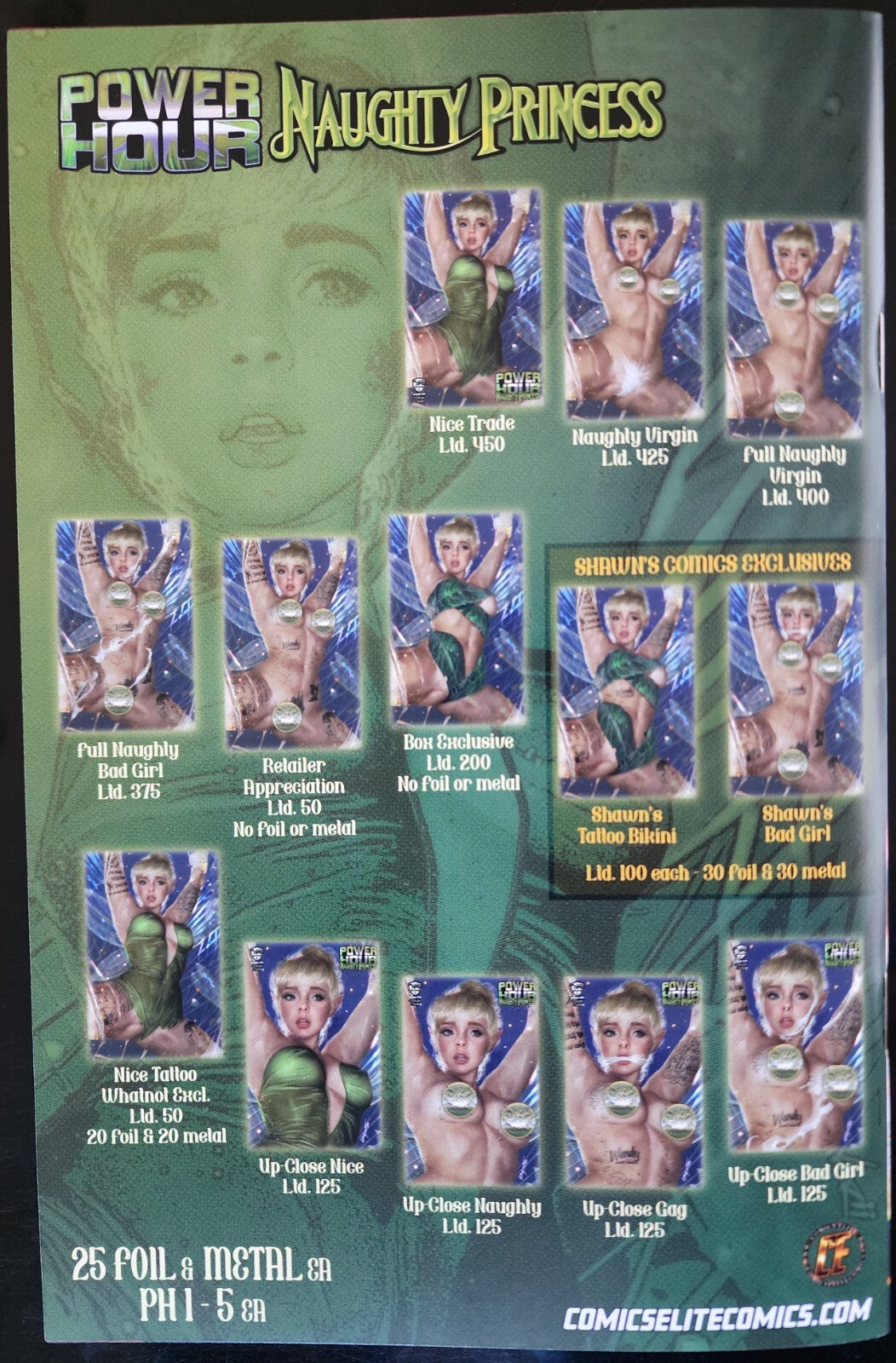 POWER HOUR #2 SHIKARII TINKER BELL SHAWN'S TATOO BIKINI VARIANT - LTD TO 100